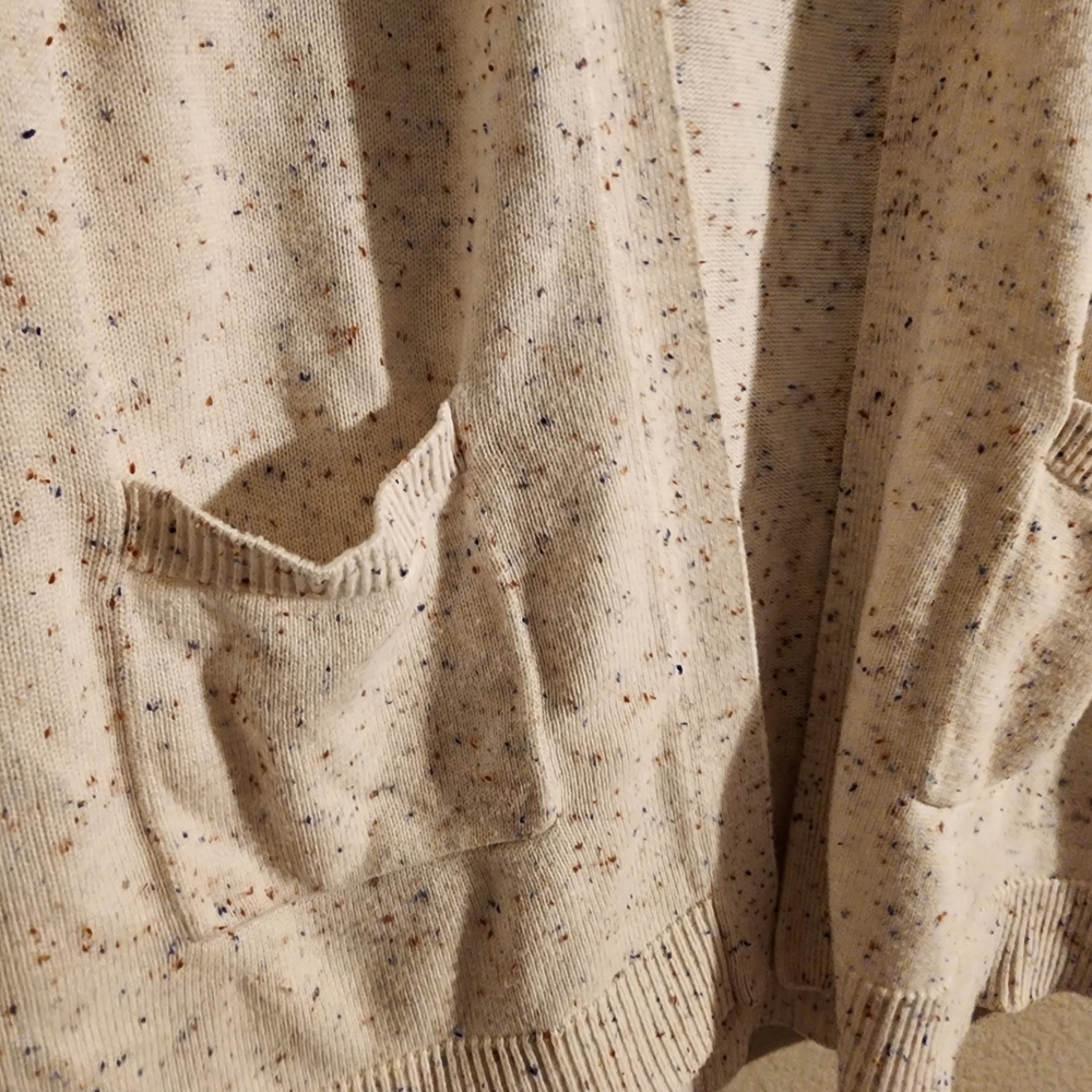 Stitches & Stripes Donegal Speckled Cardigan Women's Open Front Pockets S - Picture 4 of 7